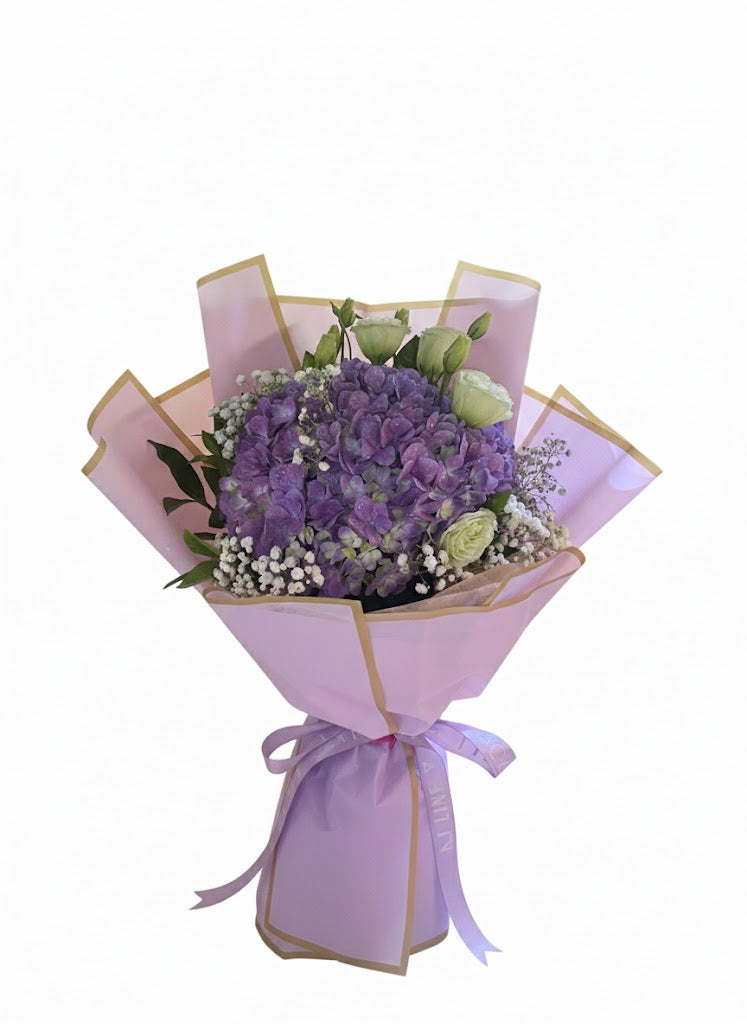 Purple Hydrangea & Lisianthus Bouquet