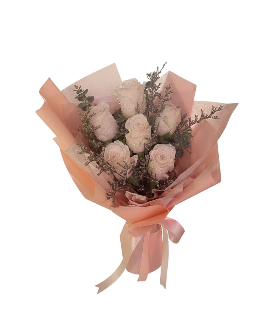 White Rose & Eucalyptus Bouquet
